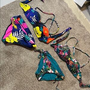 Bundle La Vie En Rose Tropical Floral Mix Bikini Sets